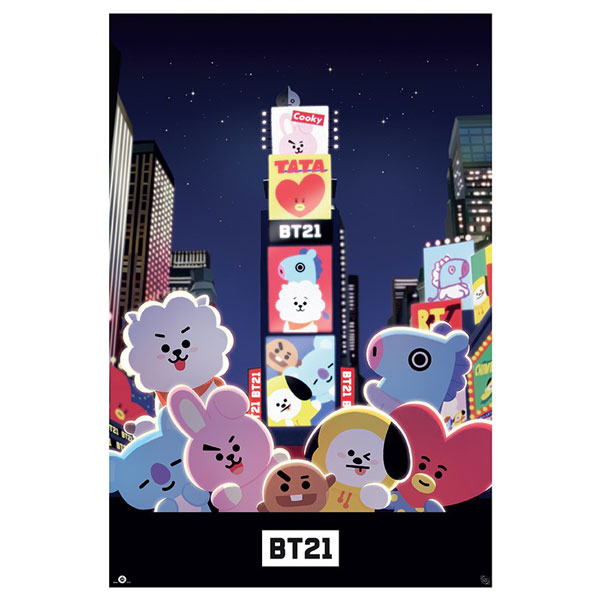 GBeye BT21 Times Square Poster 91,5 x 61 cm