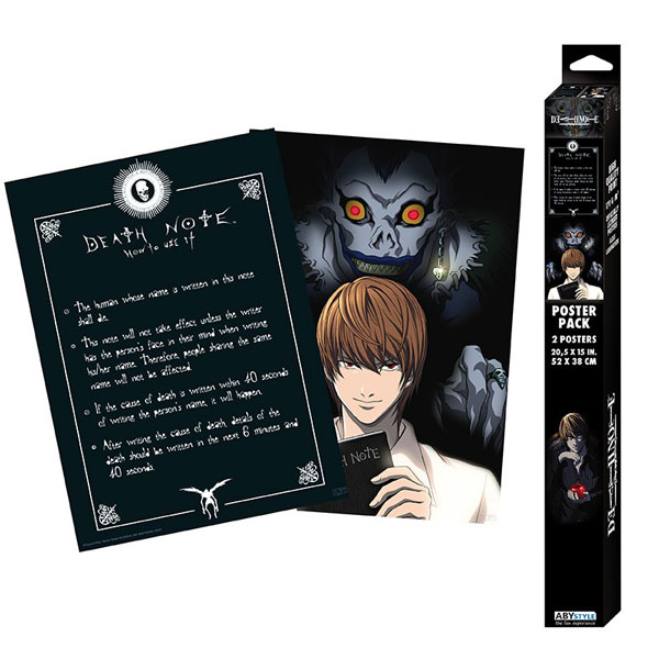 Abysse Corp Death Note Light & Death Note Posters 2-Pack 52 x 38 cm