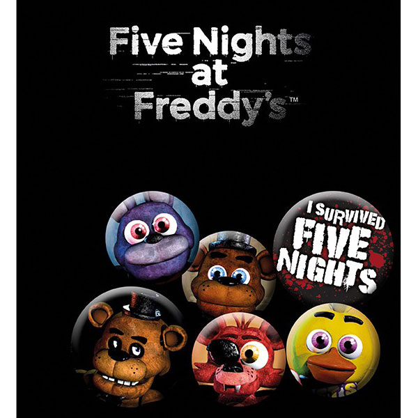 Five Nights at Freddy's Odznaky Mix 6-Pack