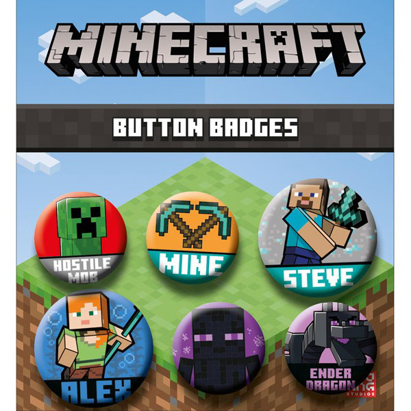 GBeye Minecraft Odznaky Mix 6-Pack