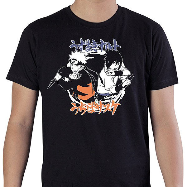 Abysse Corp Naruto Shippuden Naruto and Sasuke Tričko - M