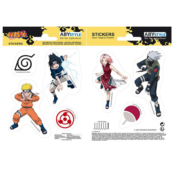Abysse Corp Naruto Shippuden Team 7 Nálepky 2-Pack (16 x 11cm)