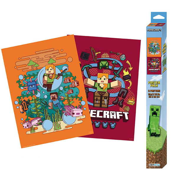 GBeye Minecraft Core Minecraft Posters 2-Pack 52 x 38 cm