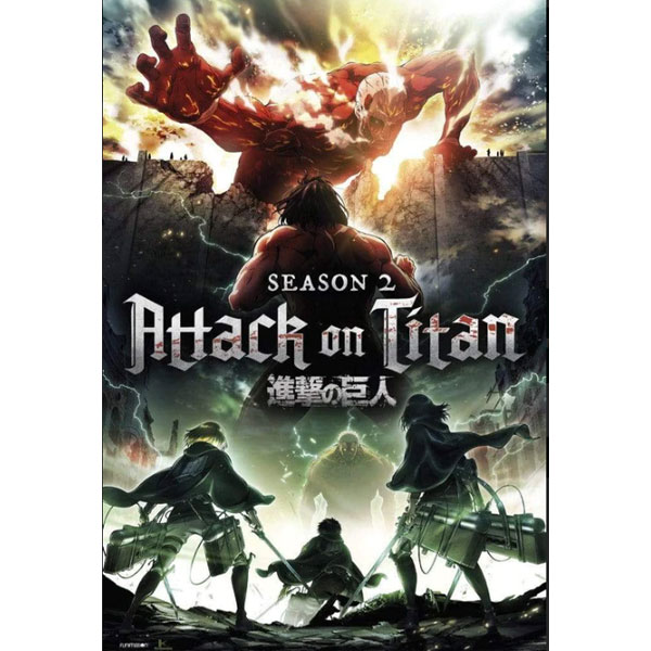 Abysse Corp Attack on Titan Attack Season 2 Art Poster 91,5 x 61 cm