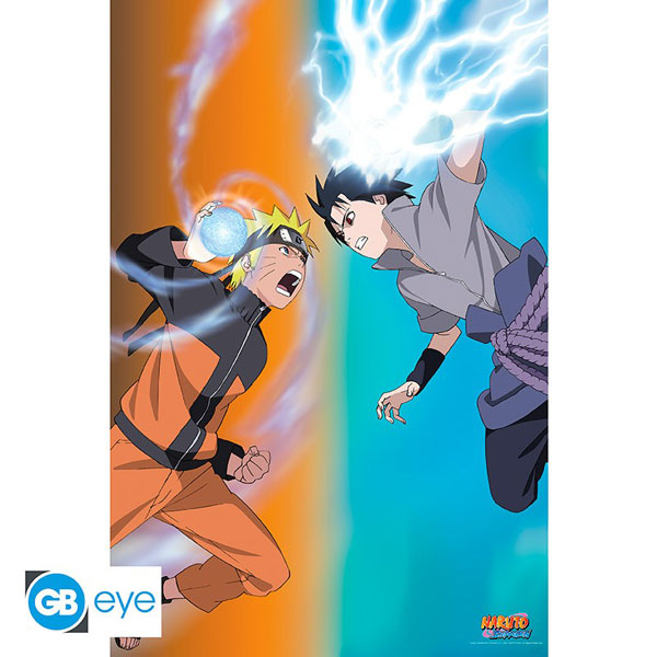 GBeye Naruto Shippuden Naruto vs Sasuke Poster 91,5 x 61 cm