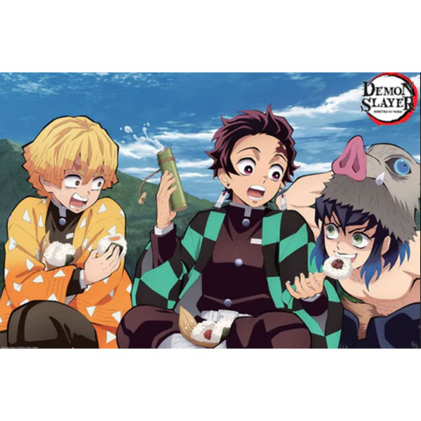 GBeye Demon Slayer Tanjiro, Zenitsu, Inosuke Poster 91,5 x 61 cm