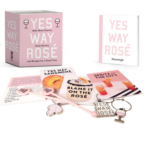 Running Press Yes Way Rosé Mini Kit: With Wine Charms, Drink Stirrers, and Recipes for a Good Time