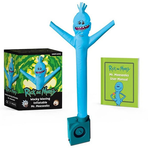 Running Press Rick and Morty Wacky Waving Inflatable Mr. Meeseeks Miniature Editions