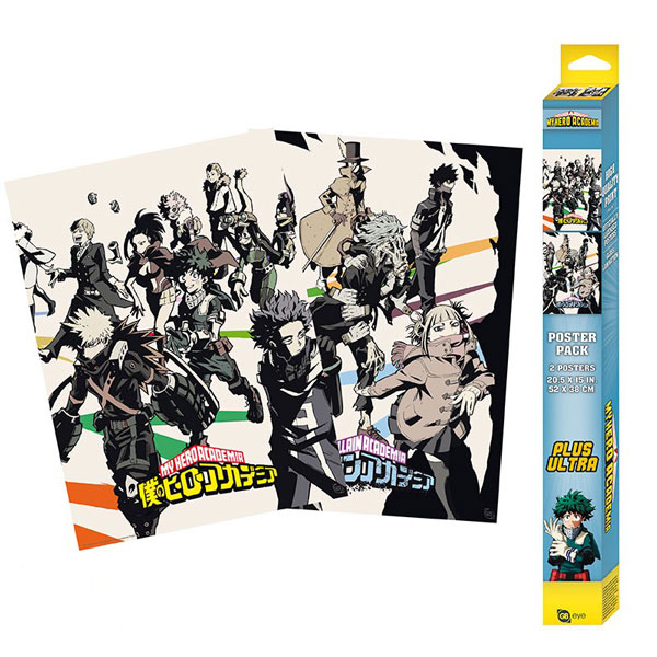 Abysse Corp My Hero Academia Heroes/Villains Posters 2-Pack 52 x 38 cm