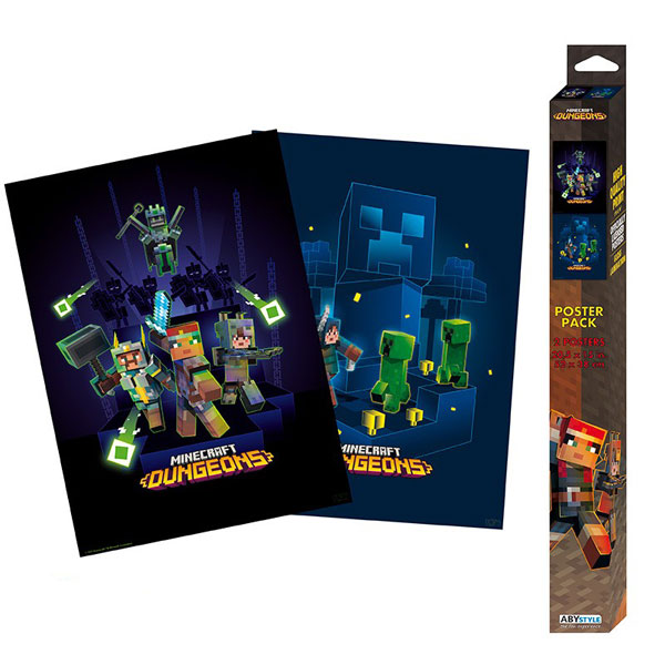 GBeye Minecraft Dungeons Posters 2-Pack 52 x 38 cm