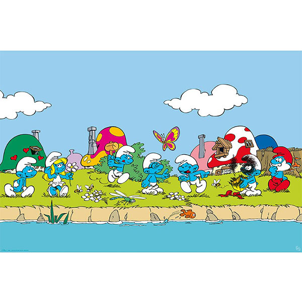 Abysse Corp Smurfs Group Poster 91,5 x 61 cm