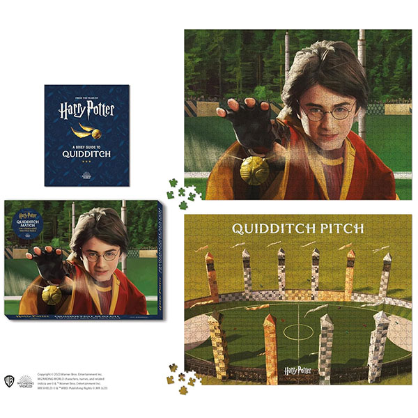Running Press Harry Potter Quidditch Match 2-in-1 Double-Sided 1000-Piece Puzzle