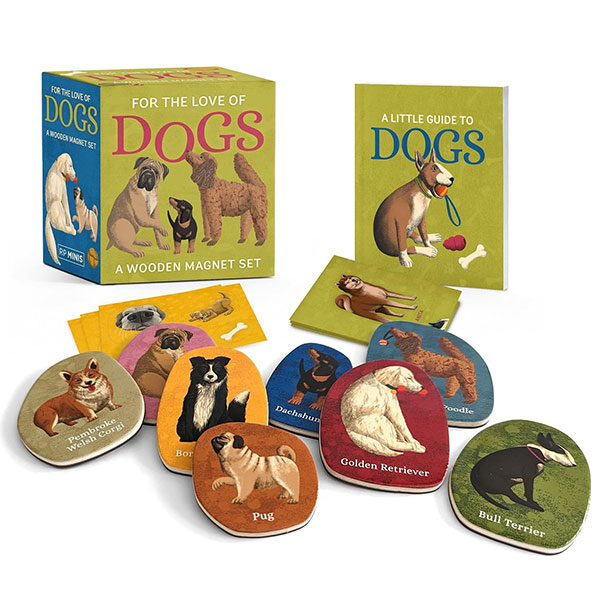 Running Press For the Love of Dogs: A Wooden Magnet Set Miniature Editions