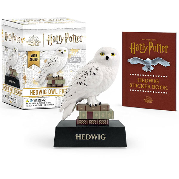 Running Press Harry Potter: Hedwig Owl Figurine: With Sound! Miniature Editions