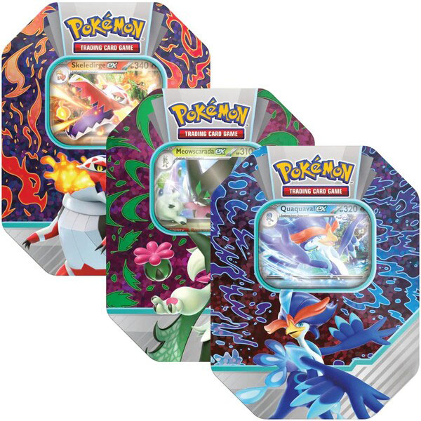 Pokemon Pokémon TCG: Paldea Partner Tin (Skeledirge, Meowscarada, Quaquaval)
