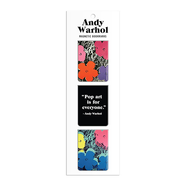 Galison Andy Warhol Flowers Magnetic Bookmarks