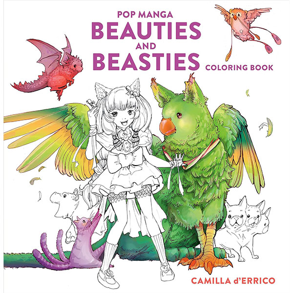 Watson-Guptill Publications Pop Manga Beauties and Beasties Coloring Book