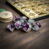 sada kociek na rpg chessex gemini purple steel white 7 ks