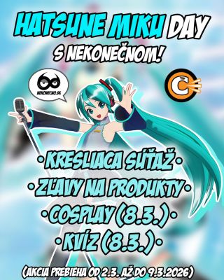 ❗️Pozor! Hatsune Miku Day 2026 sa blíži! ❗️ Rovnako ako minulý rok prichádzame so zábavným programom v spolupráci s...