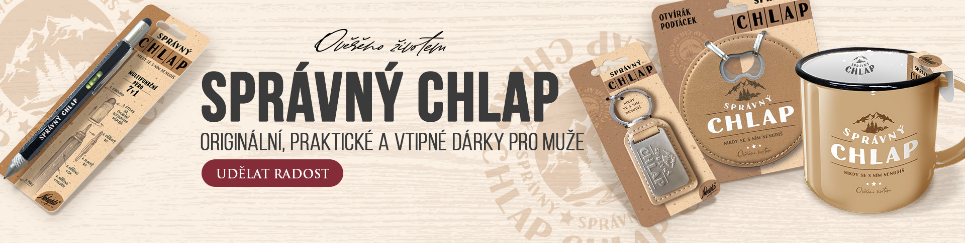Správný chlap - Originální, praktické a vtipné dárky pro muže - desktop