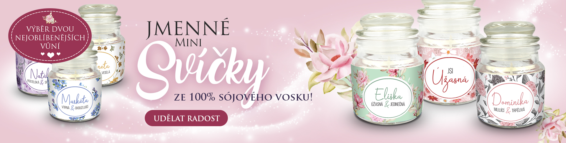 Mini svíčky se jménem