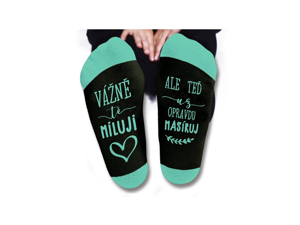 Vtipné ponožky dámské Vážně tě miluji