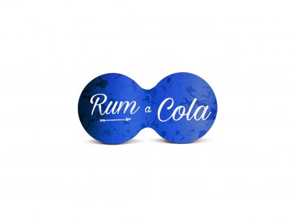 Originální dvojitý podtácek s potiskem Rum a cola