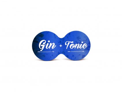 Originální dvojitý podtácek s potiskem Gin + tonic