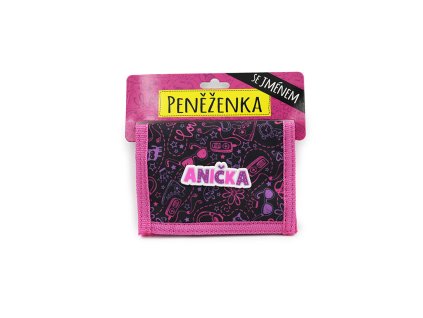 Dětská peněženka se jménem ANIČKA