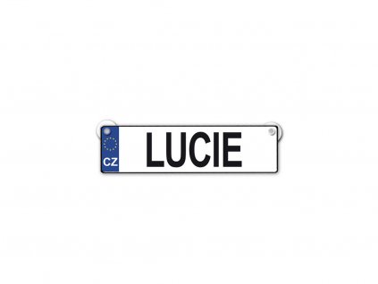 Originální SPZ cedulka se jménem LUCIE