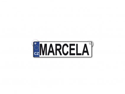 Originální SPZ cedulka se jménem MARCELA