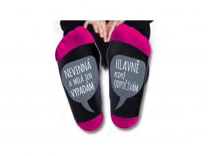 Vtipné ponožky dámské Nevinná a milá