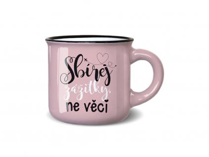 Mini hrneček na kávu Sbírej zážitky ne věci