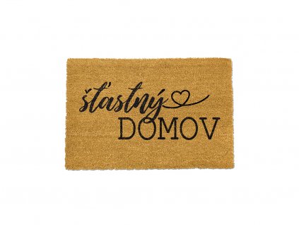 Rohožka s textem Šťastný domov Sladký domov