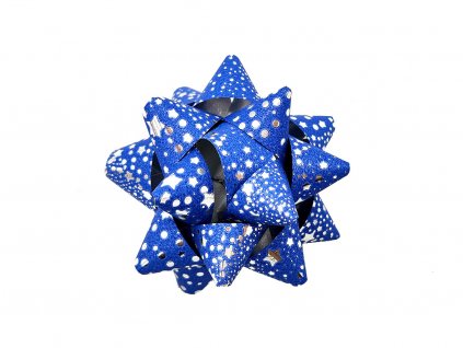 Hvězdice střední vánoční modrý dekor