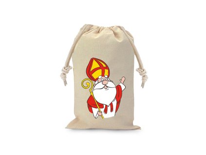 Mikulášský pytlík látkový Mikuláš