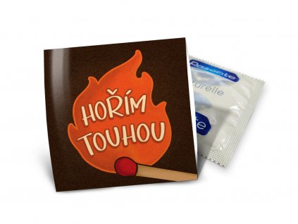 Vtipný kondom Hořím touhou