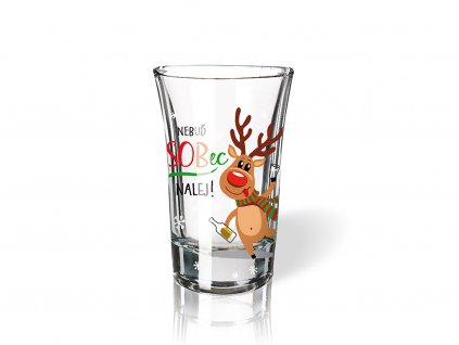 Vánoční vtipný panák Nebuď sobec, nalej!