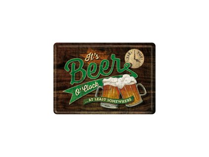 Plechová pohlednice It's Beer O'clock NA10323 - Nostalgic-Art