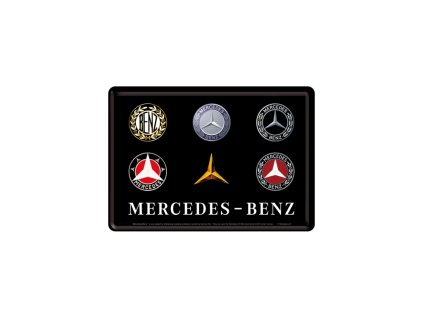 Plechová pohlednice Mercedes-Benz (Logo Evolution) NA10318 - Nostalgic-Art