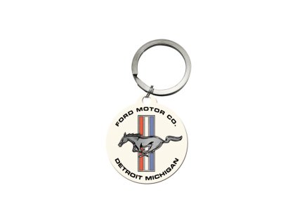 Retro klíčenka kulatá Ford Mustang (Horse & Stripes) NA48041 - Nostalgic-Art