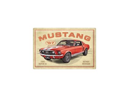 Cedule 40x60 Ford Mustang GT 1967 Red NA24017