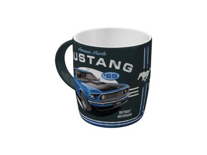 Hrnek Ford Mustang - 1969 Mach 1 Blue NA43090 - Nostalgic-Art