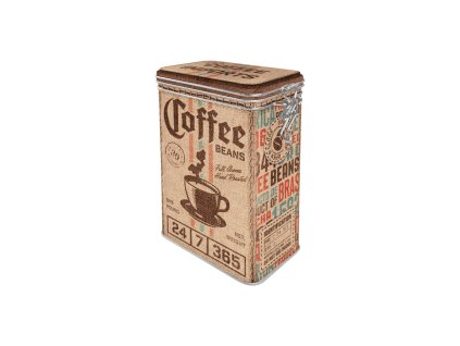 Plechová dóza s klipem Coffee Beans NA31120 Nostalgic Art