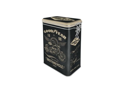 Plechová dóza s klipem Goodyear Motorcycle NA31116 Nostalgic Art
