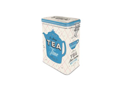 Plechová dóza s klipem Tea Time NA31109 Nostalgic Art