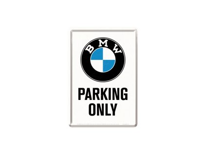 Plechová pohlednice BMW Parking Only White NA10269 - Nostalgic-Art