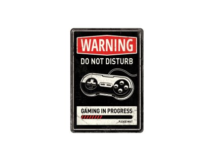 Plechová pohlednice Gaming in Progress NA10320 - Nostalgic-Art