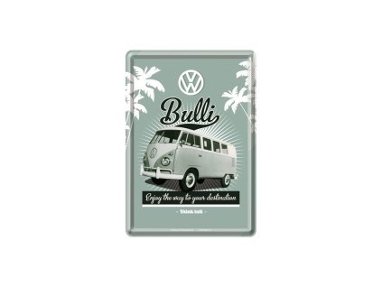 Plechová pohlednice VW Bulli (Enjoy the Way to Yours Destination) NA10210 - Nostalgic-Art