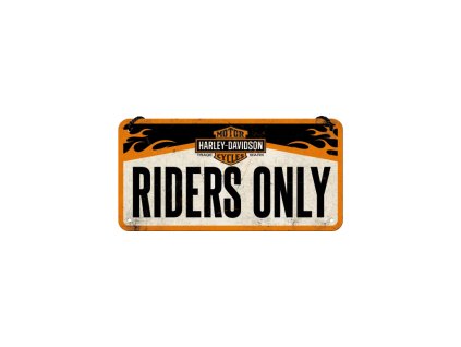 Závěsná cedule Harley-Davidson Riders Only NA28003 - Nostalgic Art